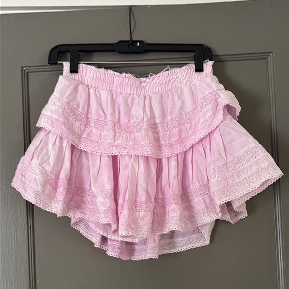 Ruffle Mini Skirt - PEONY PINK main image 0
